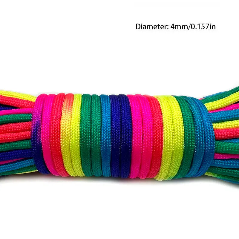 Paracord rope rainbow coil, 4mm diameter, 7-strand cord by Simples Market