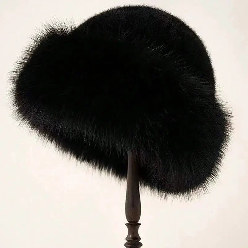 AuroraCo Womens Mongolian Style Furry Hat Korean Inspired Thickened Winter Warmth And Flattering Fit