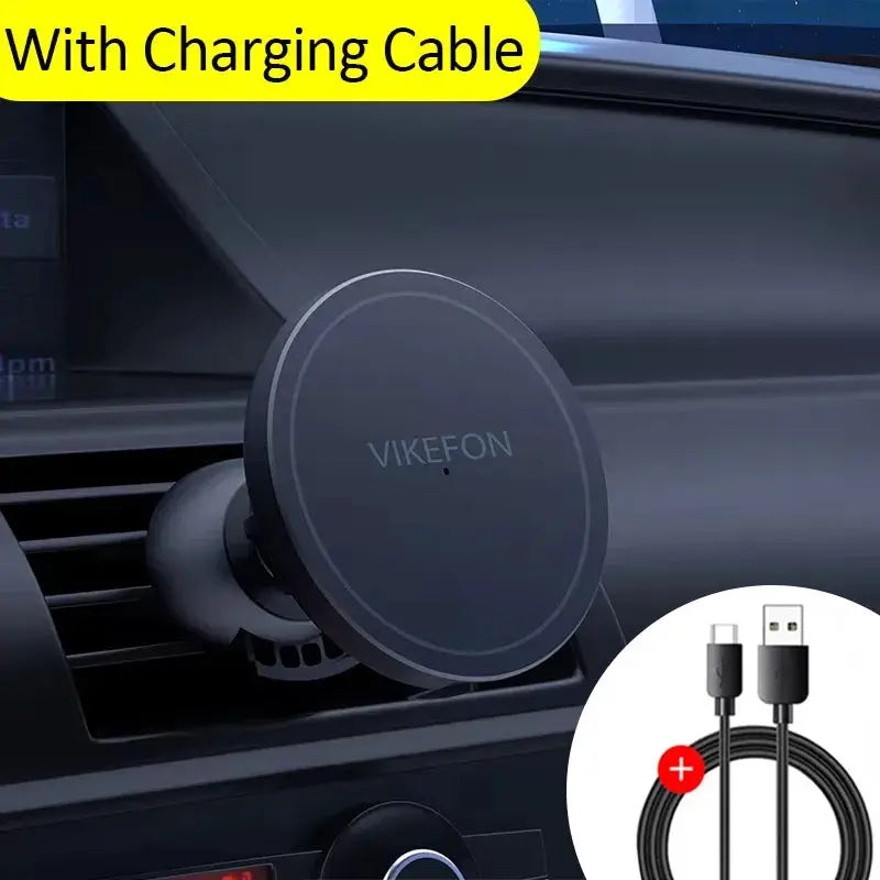 VIKEFON Magnetic Car Wireless Charger For iPhone 12 13 14 15 Pro Max