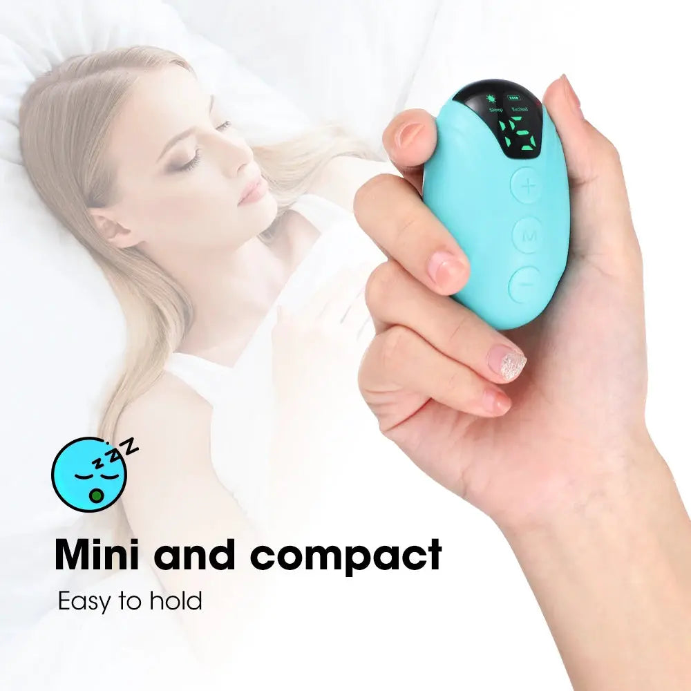 Sleep aid handheld microcurrent device in turquoise with digital display by Simples Market