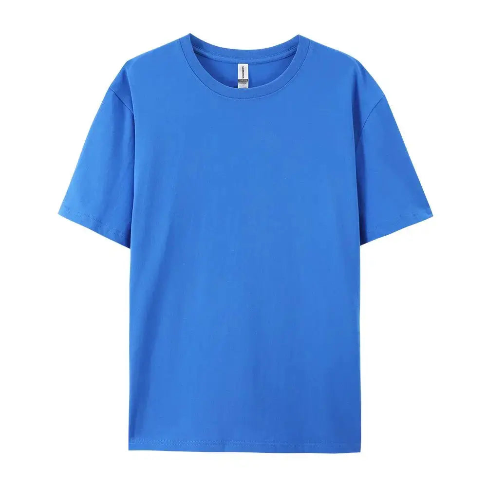 One Hundred Percent Cotton Solid T Shirts For Men And Women Short Sleeve Casual Wear Soft Tees