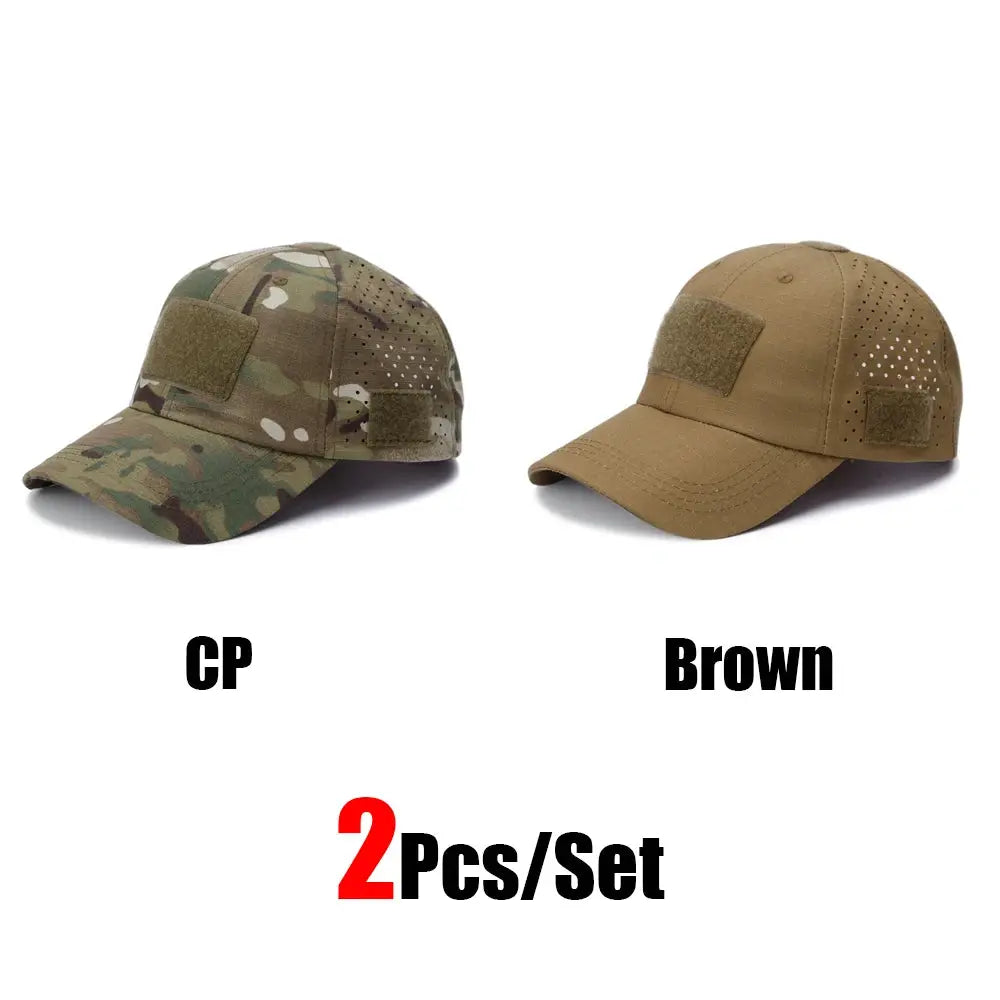 Mens Camouflage Baseball Cap Breathable Sun Protection Hat For Outdoor Sports Hunting Hiking Camping Beach Fishing