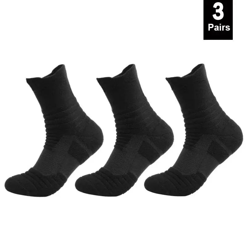 Anti Slip Mens Football And Basketball Socks Breathable Deodorizing Sweat Wicking Size 39 To 45