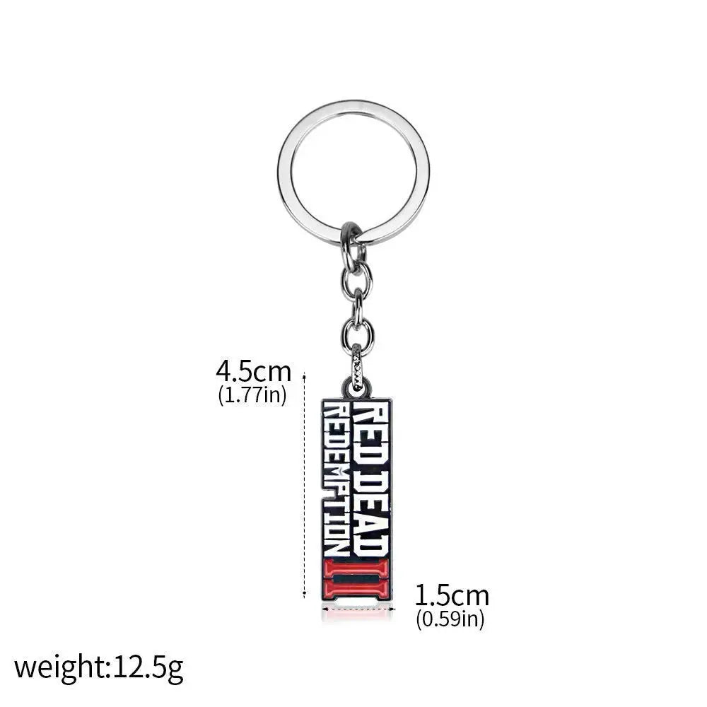 Red Dead Redemption 2 Arthur Morgan Revolver Keyring Keychain Western Fan Gift For Men Women Cosplay Jewelry