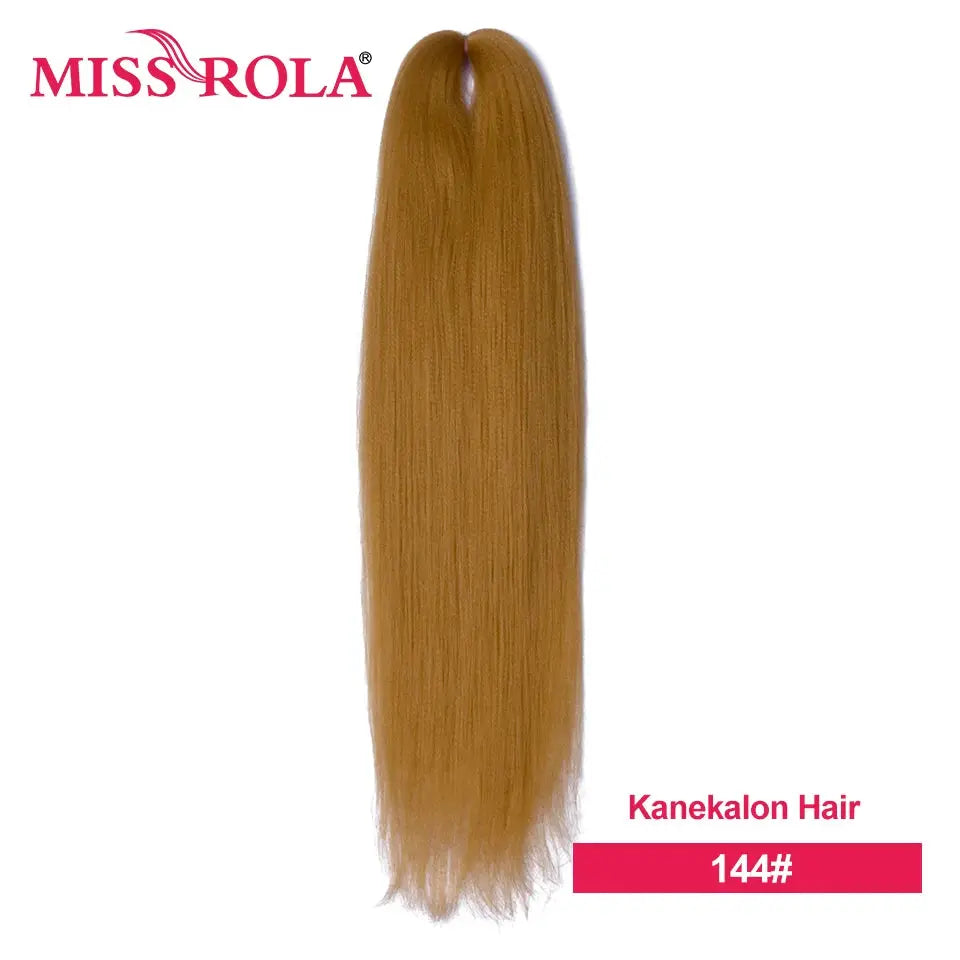 Miss Rola Kanekalon synthetic braiding hair bundle in golden brown, long straight.