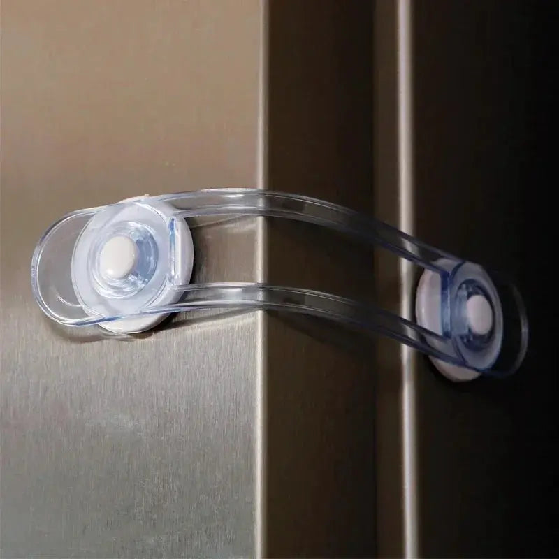Simples Market transparent child safety lock for drawers and refrigerator; soft plastic strap