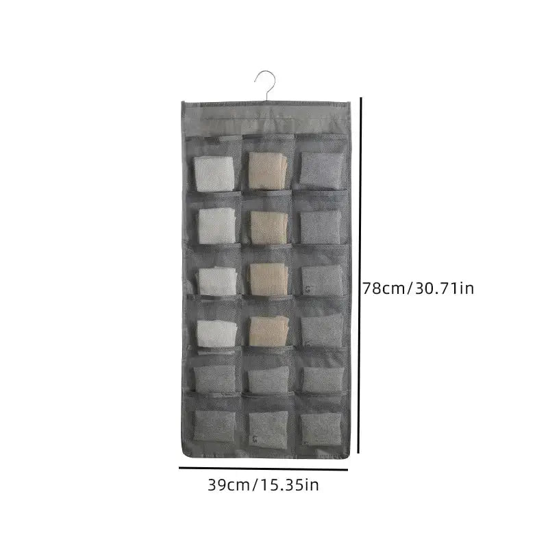 Double Sides Underwear Storage Hanging Bag Foldable Organizer For Dormitory Home Wardrobe Bras Socks