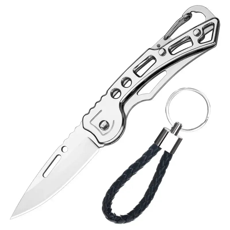 Folding Pocket Knife Stainless Steel Survival Tool for Hunting Camping Fishing Portable Keychain Outdoor Gear