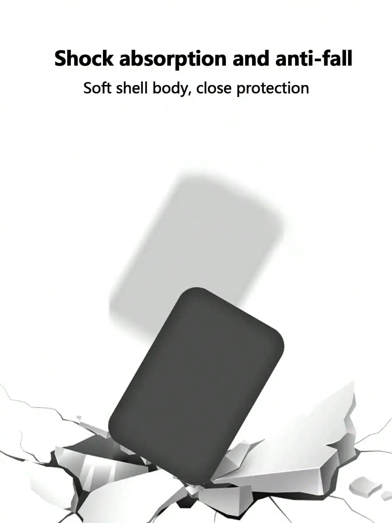 1Pcs black TPU charging case for Apple's MagSafe wireless power bank by Simples Market