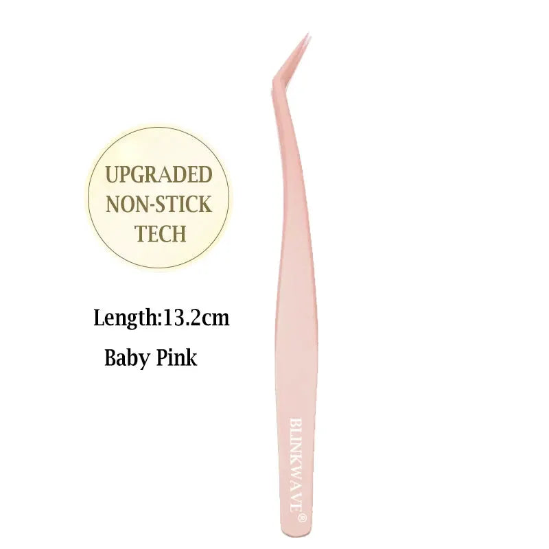 LashEase Anti Stick Glue Free Eyelash Applicator Stainless Steel Tweezer For Precision Lash Application
