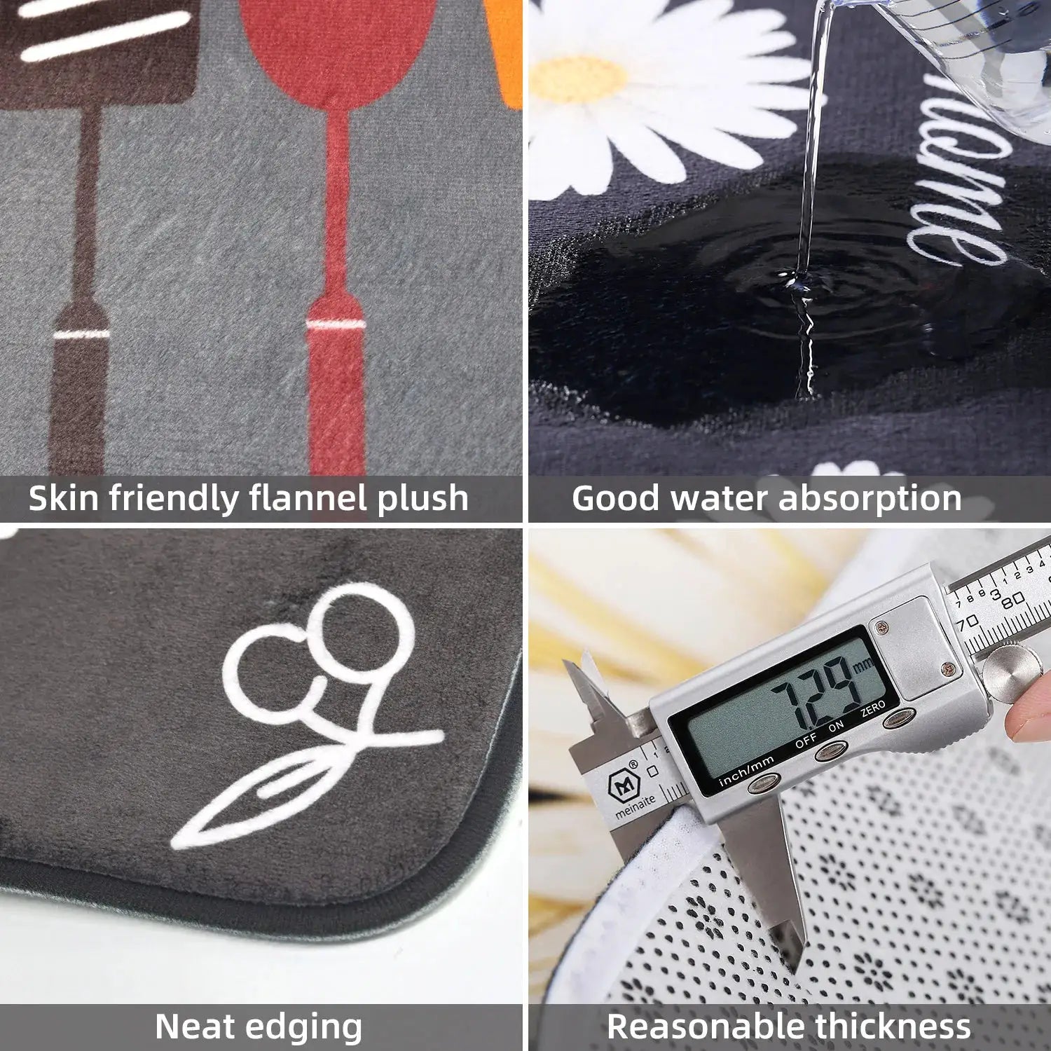 1pc multi-purpose sponge water-absorption mat by Simples Market for kitchen and bathroom; anti-slip, machine washable