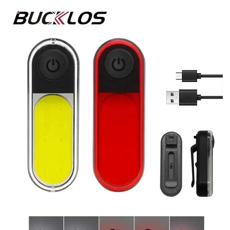 Bucklos Bicycle COB Light Set USB Charging High Visibility Taillight 500lm For MTB And Road Bikes
