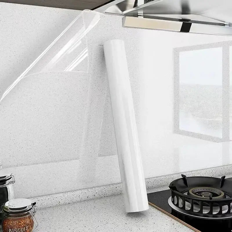 ClearGuard 45cm Transparent Static Kitchen Wallpaper Waterproof Oilproof Anti Fouling Shield Heat Resistant