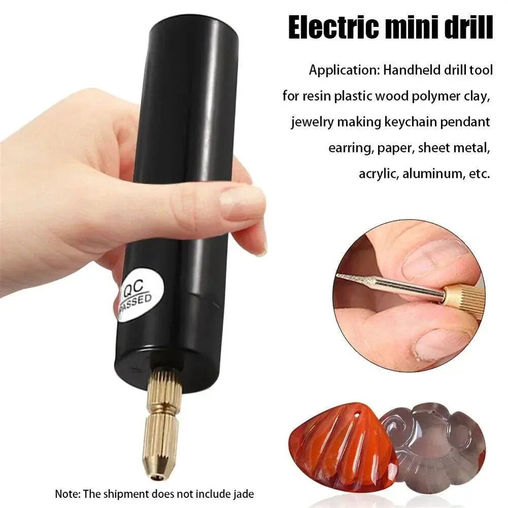 USB Powered Handheld Mini Electric Drill for Epoxy Resin Jewelry Making Wood Craft Engraving Pen Tool