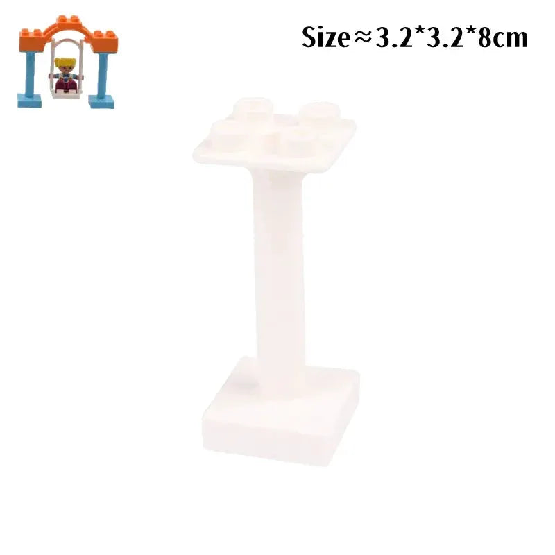 Big Building Blocks Duplo Compatible Large Brick Ferris Wheel Seesaw Slide Swing Educational Toy For Kids