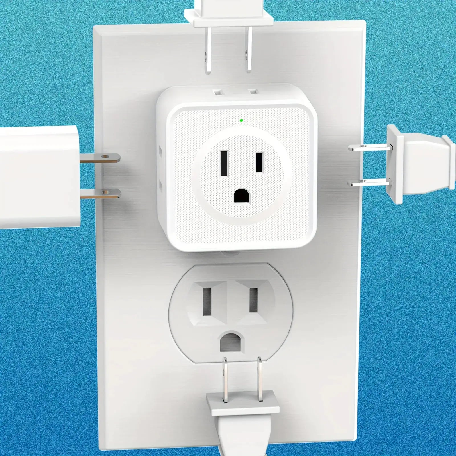 VoltEase 5 Way Multi Plug Outlet Extender Expands A Single Outlet Into Five Sockets For Travel Home And Office