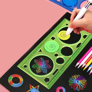 Geometry Spirograph Drawing Kit With Flower Stencil Templates For Kids Educational Art Toy