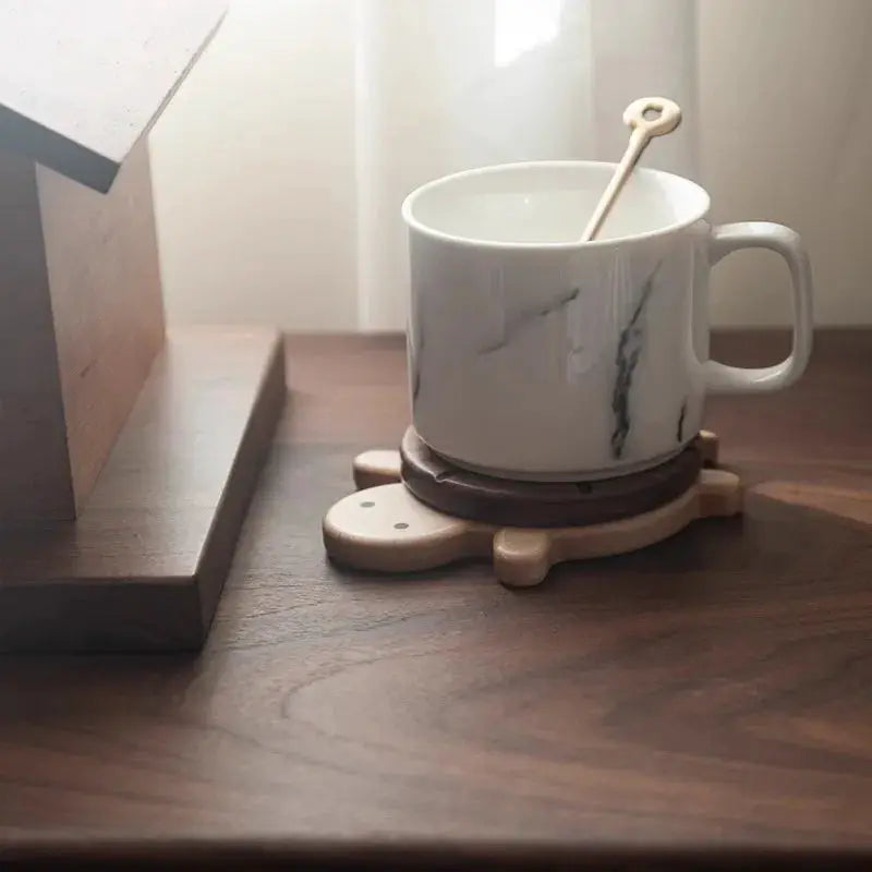 Black Walnut Solid Wood Turtle Coaster Insulation Mat Tableware