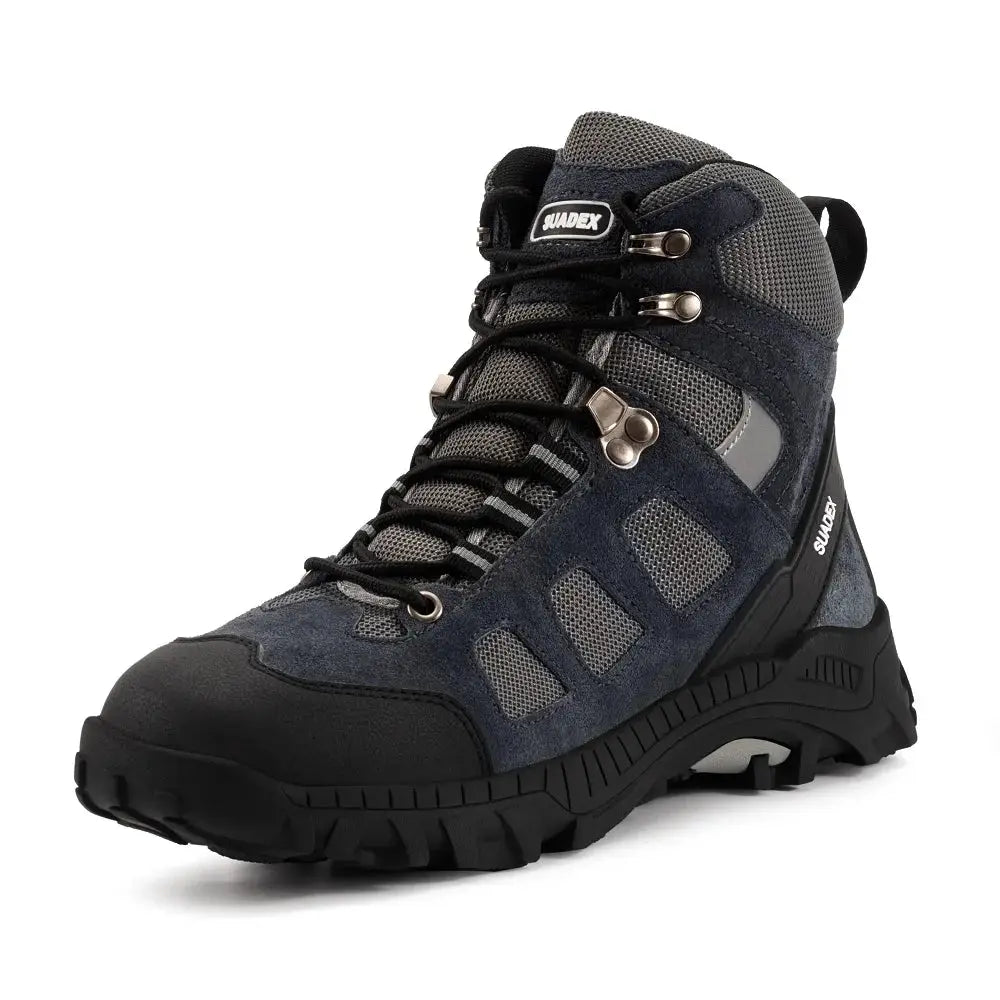 SUADEX S1 safety boot for men, dark navy with mesh upper and rugged outsole.