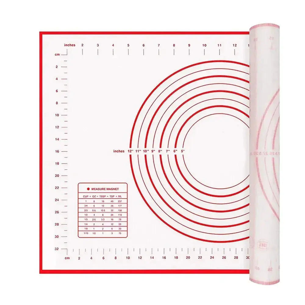 UNTIOR Silicone Baking Mat And Kneading Pad Nonstick Dough Mat For Pizza Cake Pastry Baking