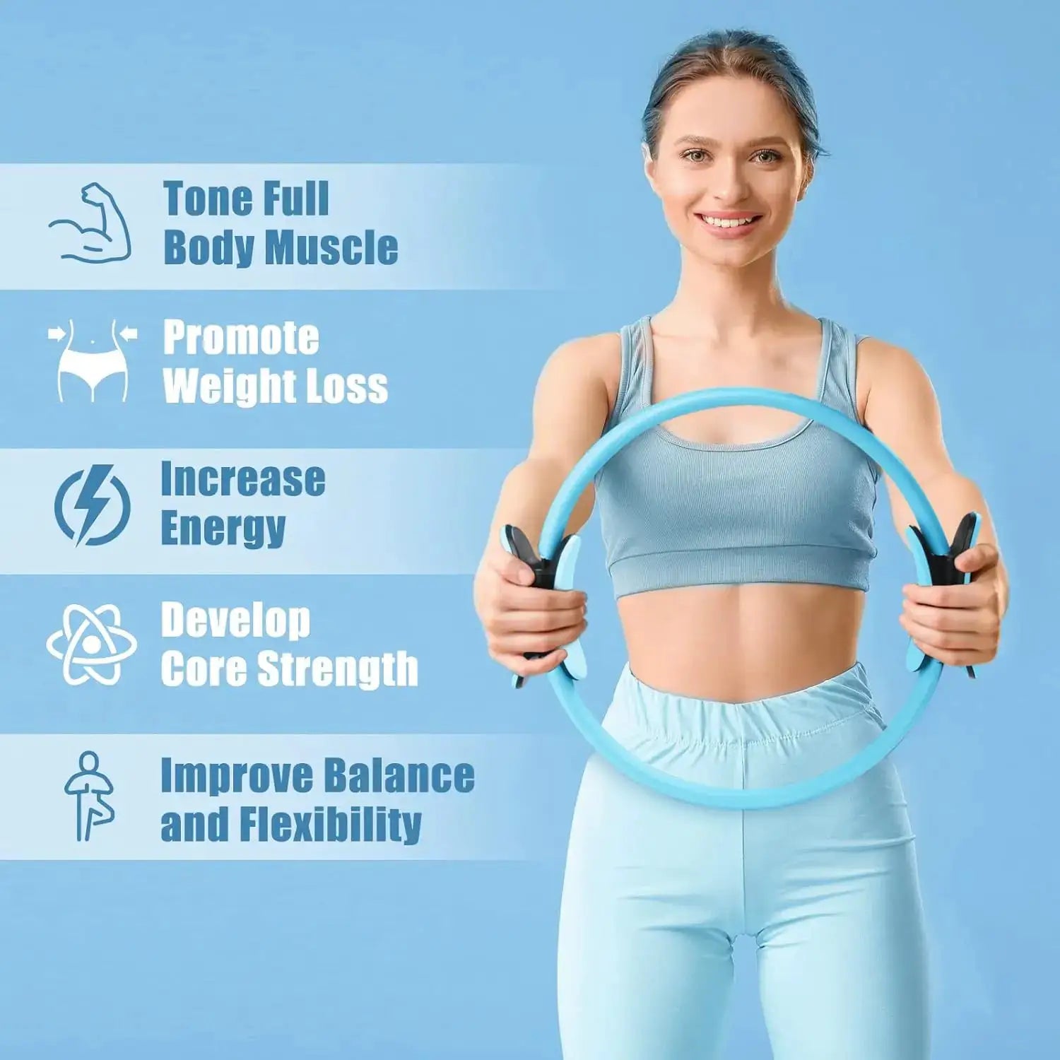 Yoga Fitness Pilates Ring For Pelvic Floor Training And Full Body Workout Open Back Ring For Yoga And Pilates At Home