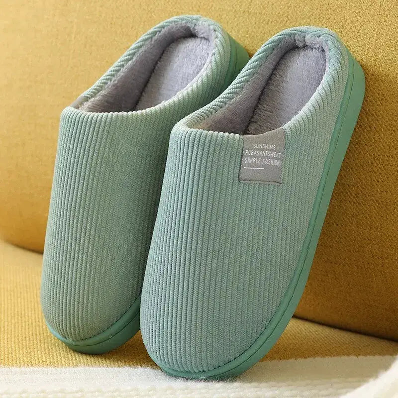 CozyNest Unisex Thick Soft Bottom Home Slippers With Anti Slip Sole For Indoor Winter Comfort And Breathable Cotton