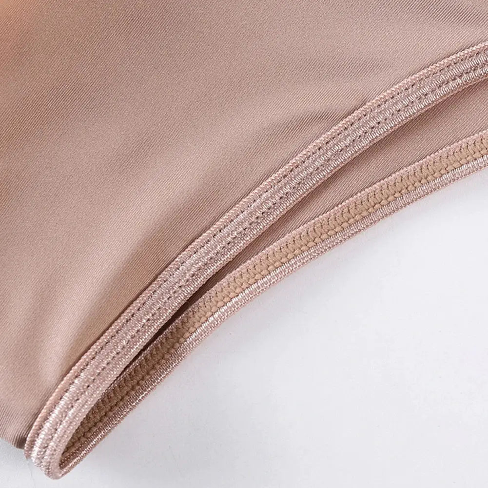 Simples Market high-waist shapewear briefs in beige, breathable tummy-control underwear with elastic trim