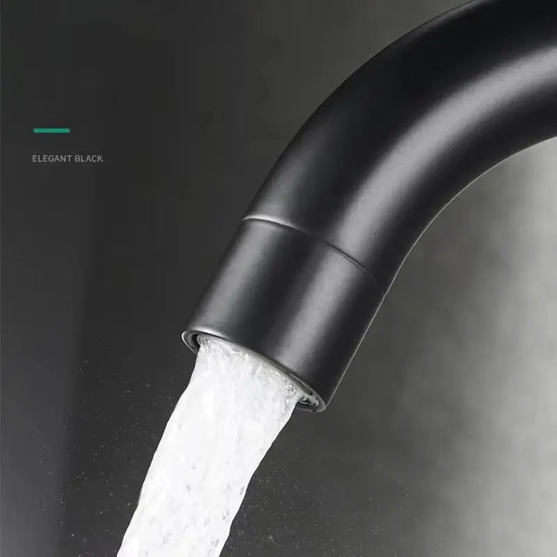 304 stainless steel black bathroom basin faucet by Simples Market, 360° rotating single-handle mixer