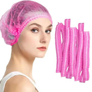 80 Pack Waterproof Disposable Shower Caps For Women With Elastic Band Thickened PE Plastic Head Cover For Hair Dye