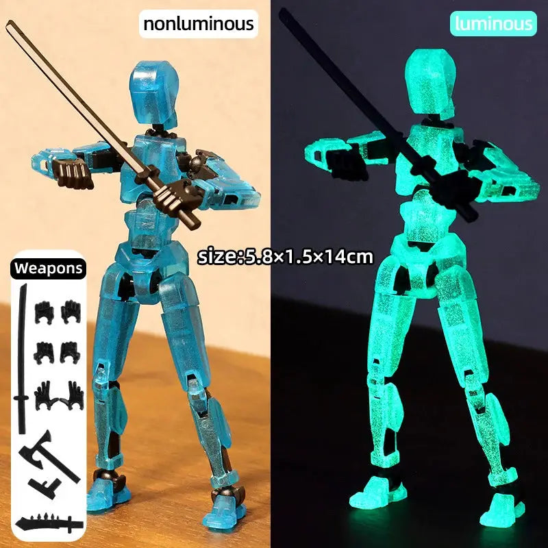 Multi Jointed Movable Shapeshift Robot 3D Printed Mannequin Dummy Action Figure Display Model 14cm for Kids Adults Gifts