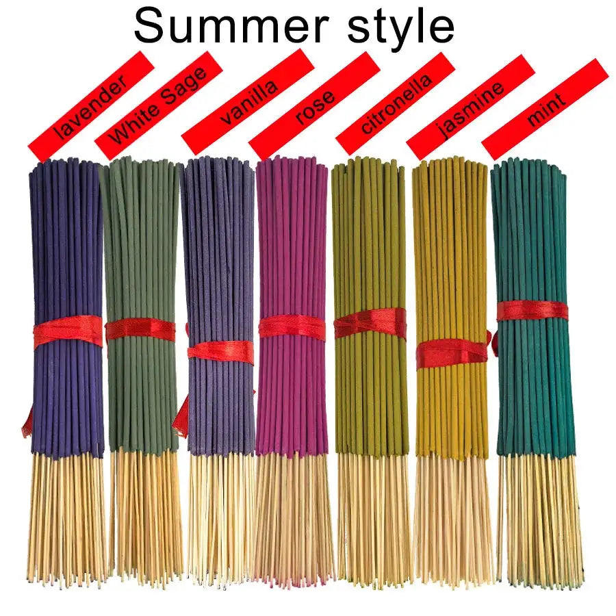 7 Sets Of 20 Incense Sticks Featuring Rose Lavender Sandalwood Jasmine Mint Cherry Blossom Herbal Dragon Bloodwood