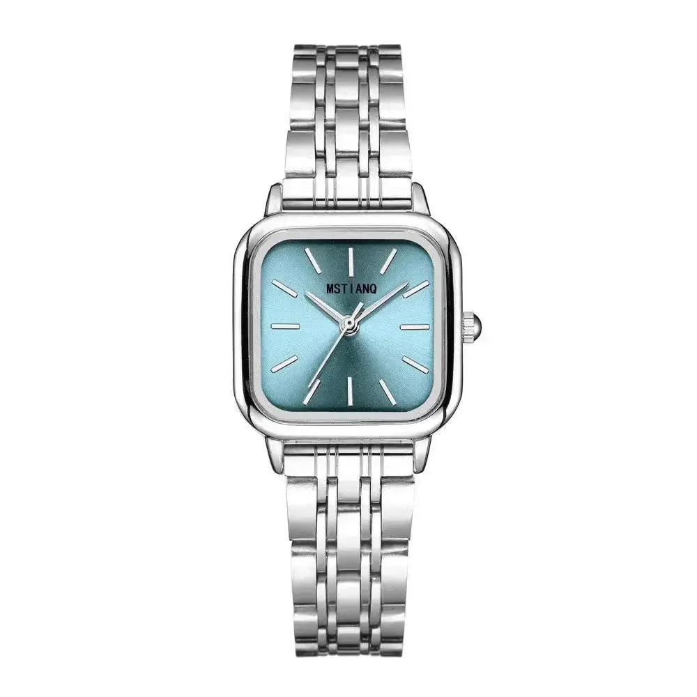 Top Brand Women Quartz Wristwatch With Steel Alloy Band Square Case An Elegant Gift For Any Occasion