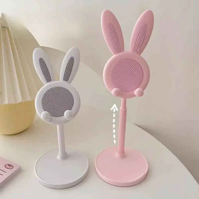 Rabbit Shaped Desktop Phone Stand With Adjustable Height And Tilt For Hands Free Viewing