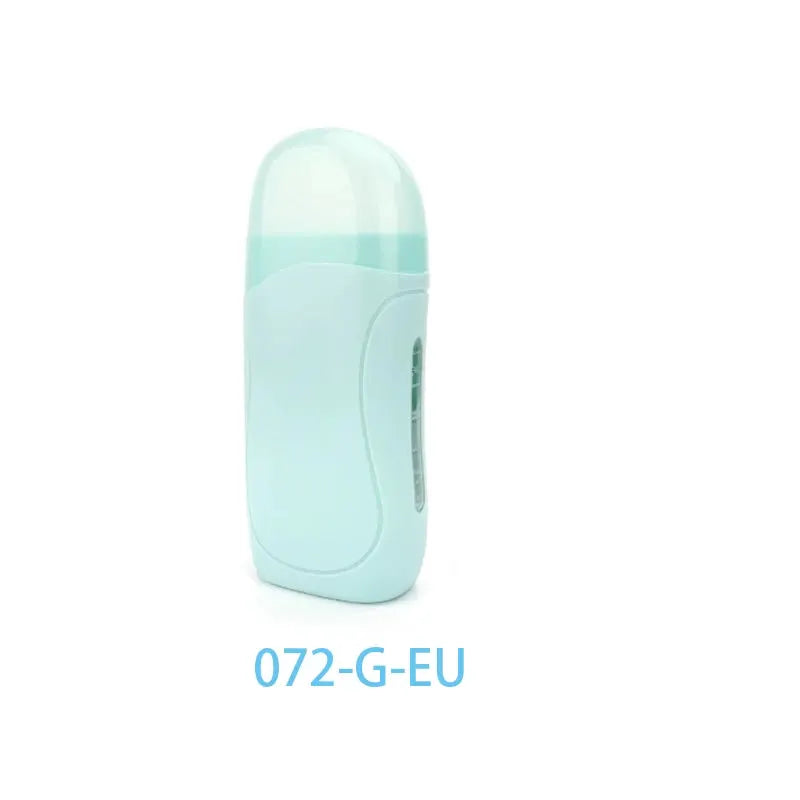 Unisex roll-on wax heater in mint turquoise with translucent cap