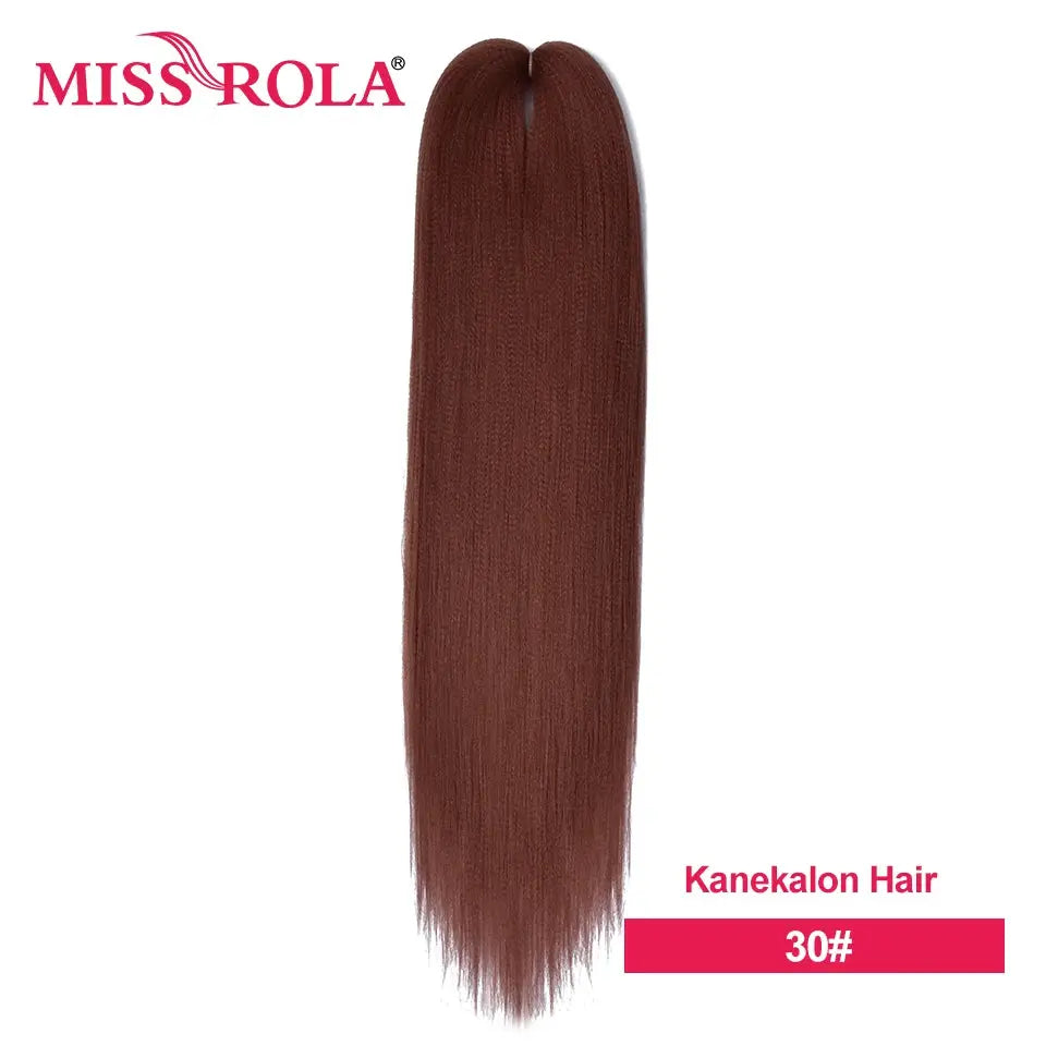Miss Rola Kanekalon hair bundle in brown for jumbo braiding, brand logo visible