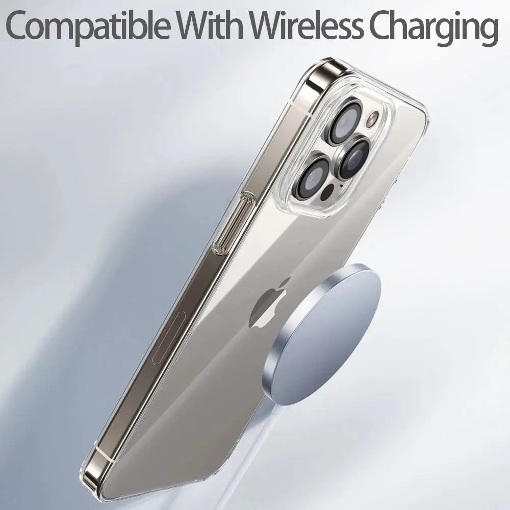 CrystalClear Lux Transparent Case for iPhone 11 12 13 14 Pro Max 15 16 Premium Clear TPU Silicone Back Cover