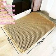 Large EVA Cat Litter Mat Double Layer Waterproof Non Slip Washable Cat Toilet Mat For Litter Box
