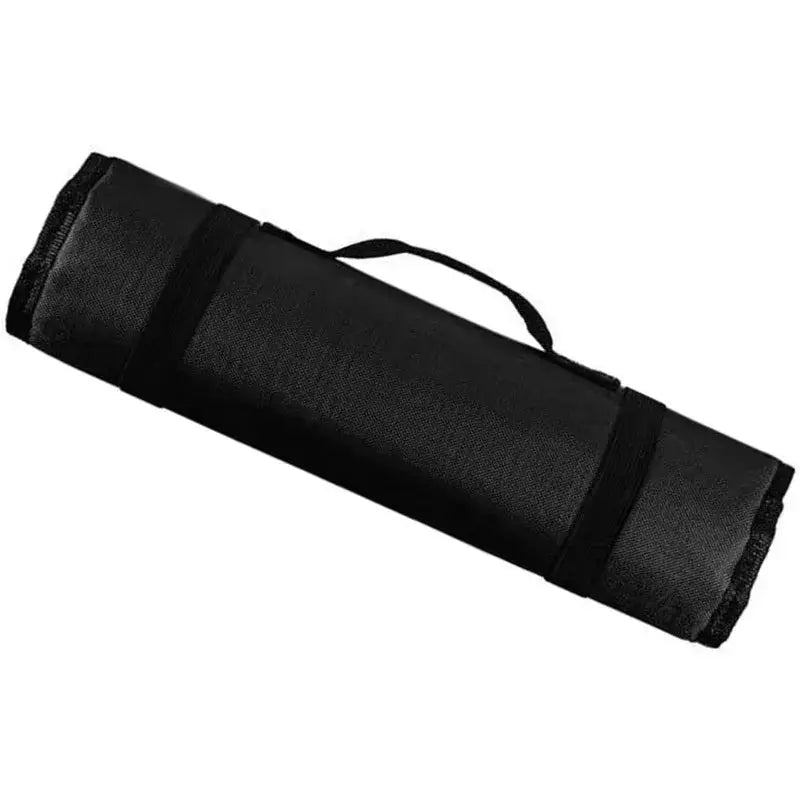 Simples Market black roll tool bag, portable folding tool storage pouch with handle, heavy-duty nylon