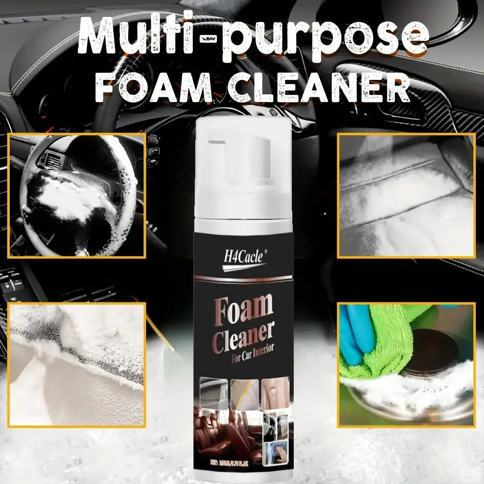 Simples Market foam cleaner for car interior and leather seats, white spray bottle