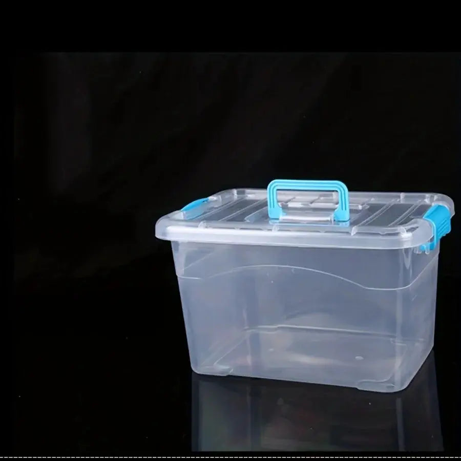 2 Pack Large Clear Plastic Storage Boxes Multifunctional for Desk Clothing and Documents Stackable