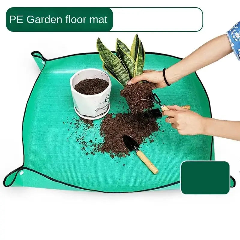 50x50 Cm Flower Pots Transplanting Mats Gardening Planting Mat PE Plant Repotting Mat Foldable Waterproof Gardening Pad