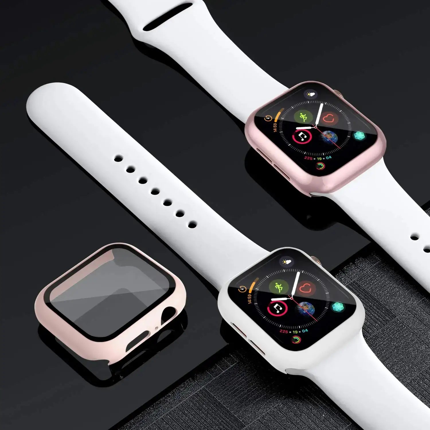 Tempered Glass+Cover for Apple Watch Case Ultra Accessories SE 3 4 5 6 7 8 Iwatch Screen Protector Case 49mm 45mm 41mm 44mm 40mm
