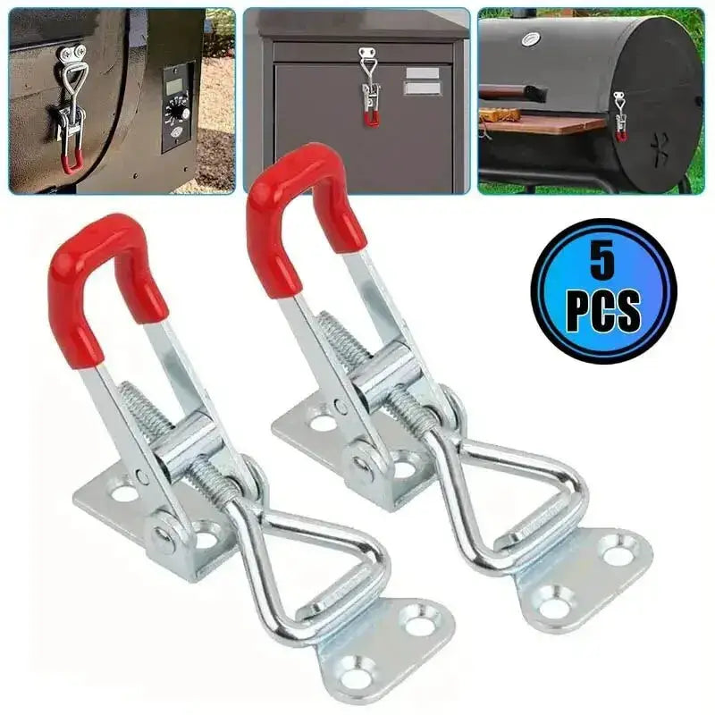 2 Or 5 Piece Adjustable Toggle Clamp Latch Heavy Duty Stainless Steel Holding Clamp For Smoker Lids Tools Boxes