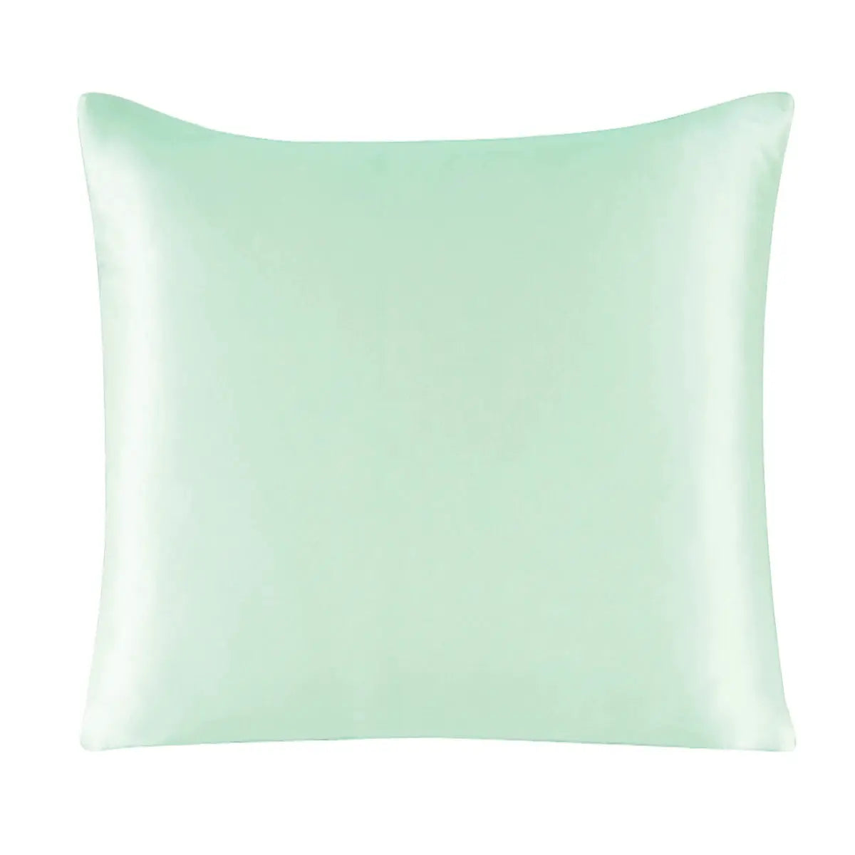 Silk pillowcase with zipper by Simples Market, mint green, 40x40 cm