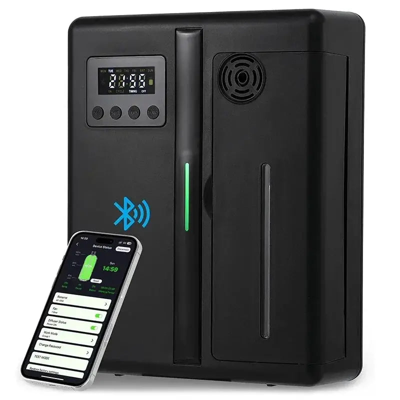 Wall Mounted Room Fragrance Diffuser With Bluetooth And Built In Fan For Essential Oils In Home And Hotel