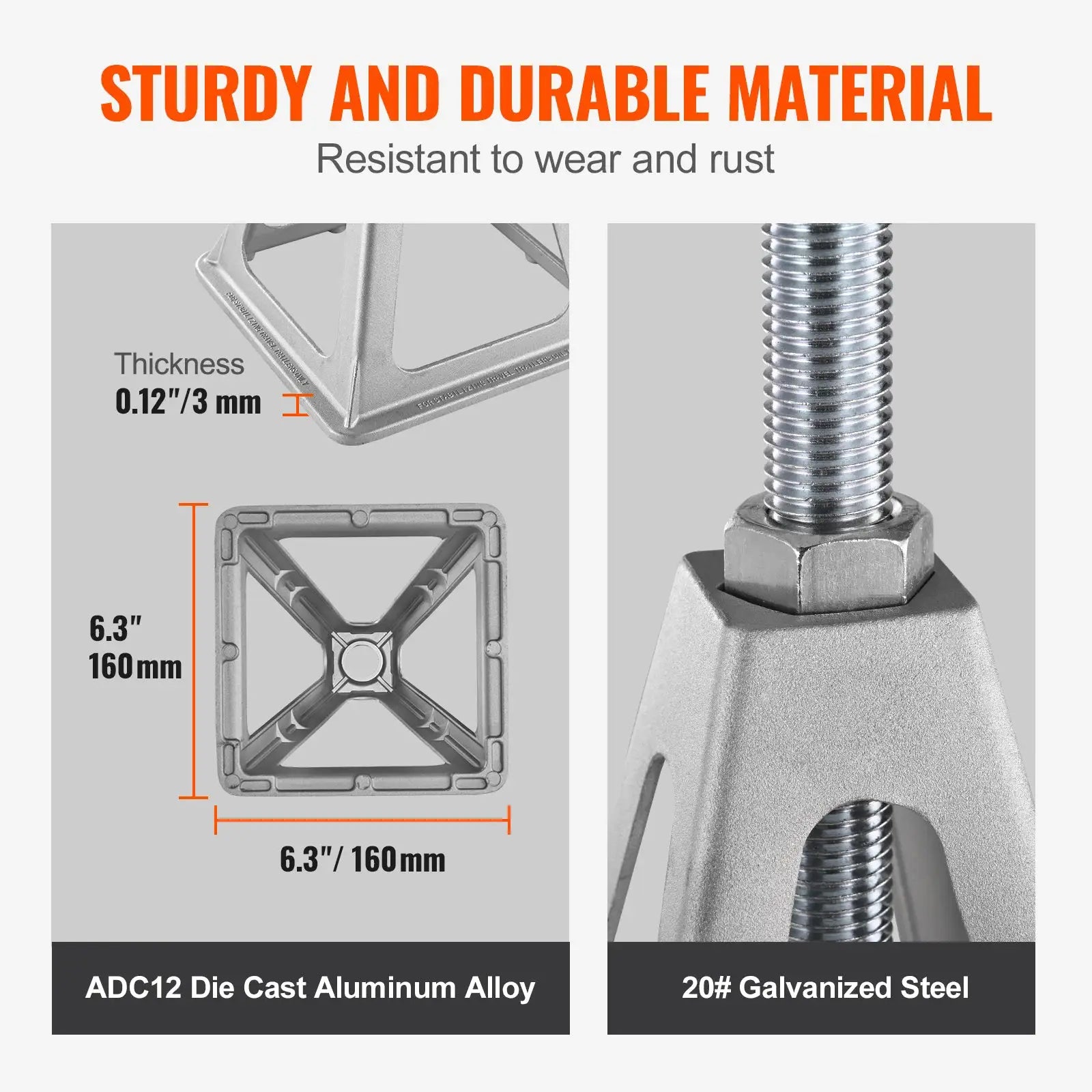 SucceBuy RV Stabilizer Jacks 4 Pack Aluminum Leveling Jacks Up To 6000 Lbs Per Jack for Travel Trailer Camper