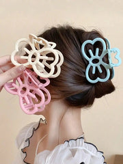 CandyCat Cat Bow Hair Clip Crab Hair Clip Plastic Claw Clip Candy Color Secure Hold For Girls And Women