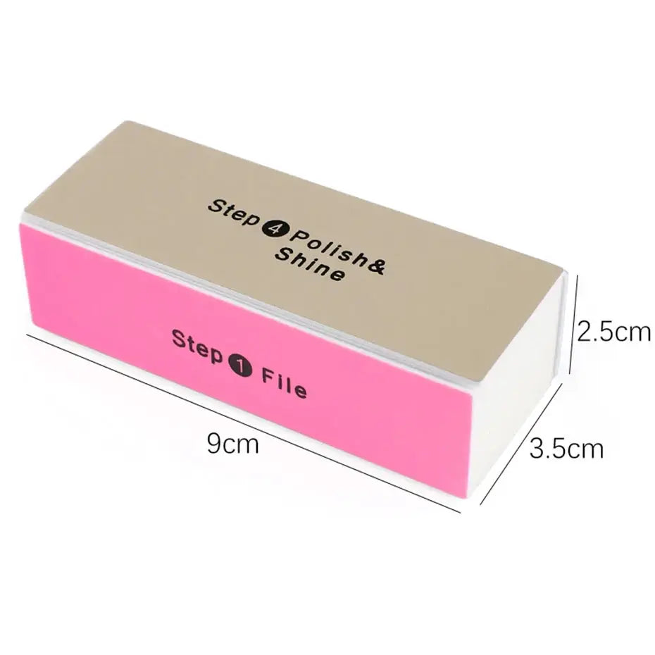 NovaNail 4 Sided Sponge Nail Buffer Block All In One Grinding Polishing Buffing Nails