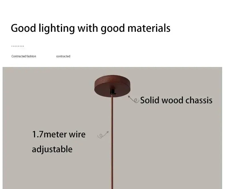 Led Pendant Lamp yellow cave stone chandelier by Simples Market, adjustable 1.7m wire, solid wood chassis