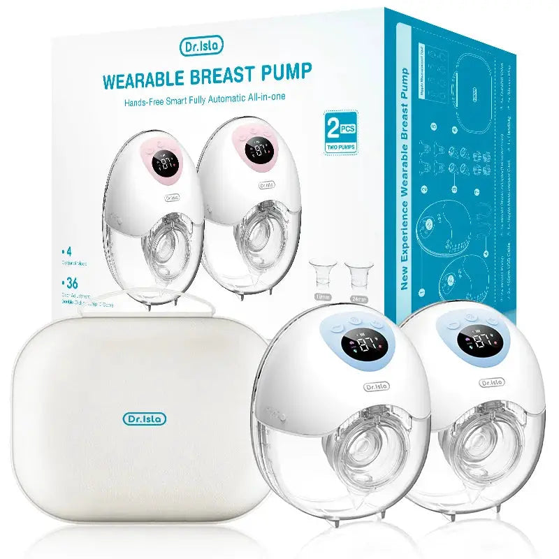 MAMIJOY Wearable Electric Breast Pump 2 Pack 4 Modes 36 Suction Levels Silent Leakproof Hands Free Breastfeeding EB50